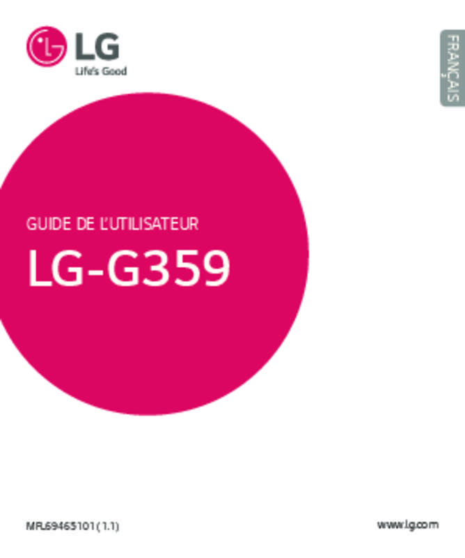Mode d'emploi LG G359