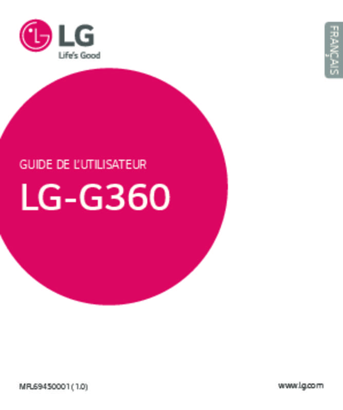 Mode d'emploi LG G360
