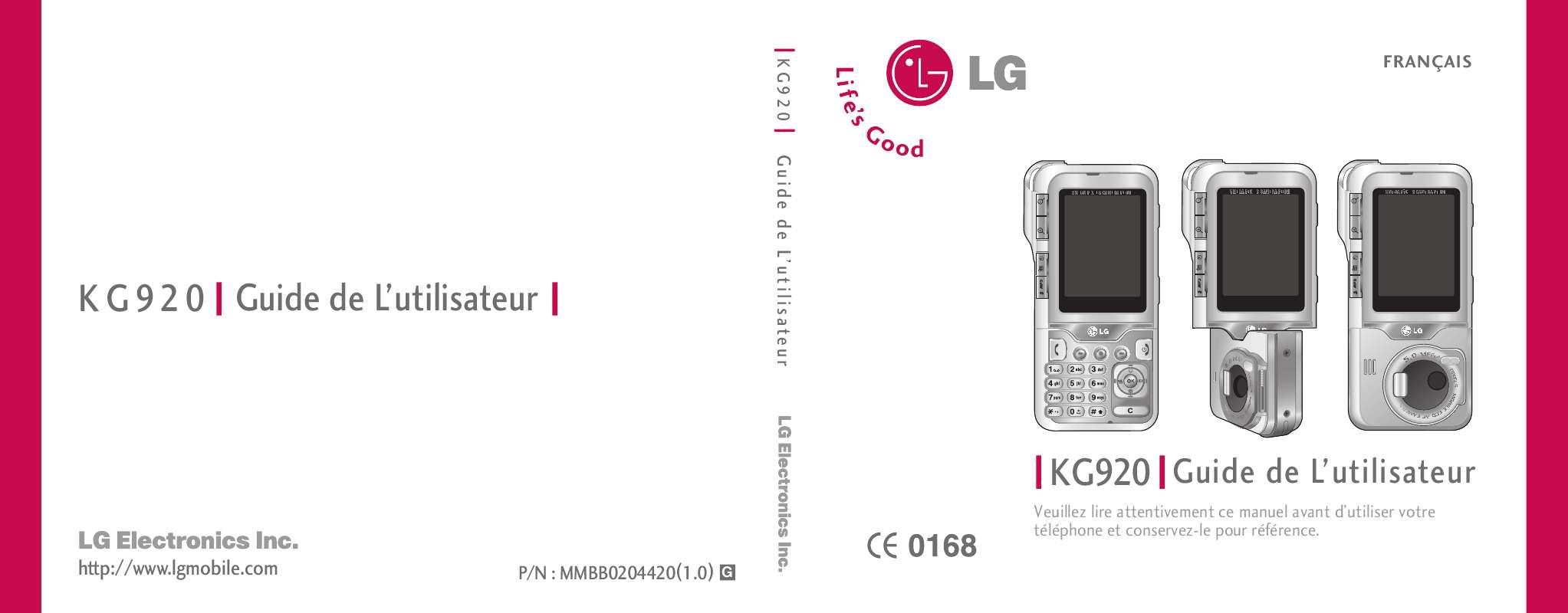 Mode d'emploi LG KG920