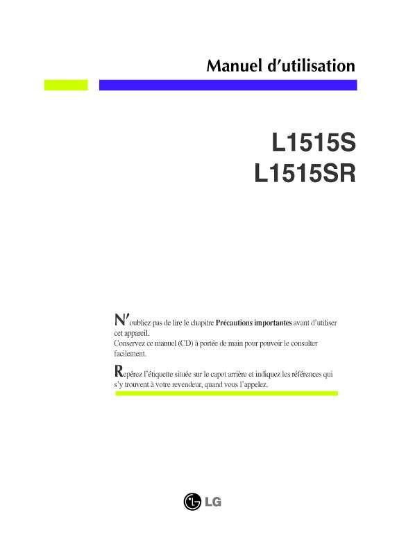 Mode d'emploi LG L1515S