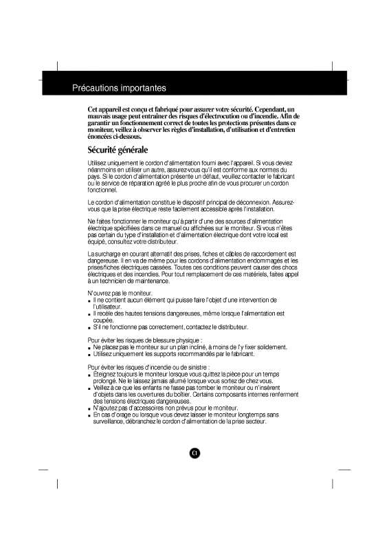 Mode d'emploi LG L1811B