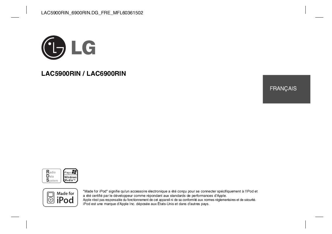 Mode d'emploi LG LAC5900RIN