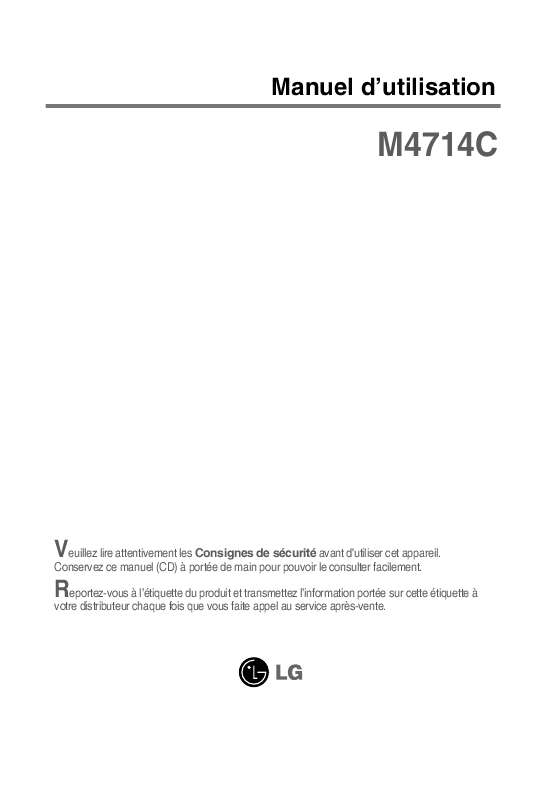 Mode d'emploi LG M4714C-BA