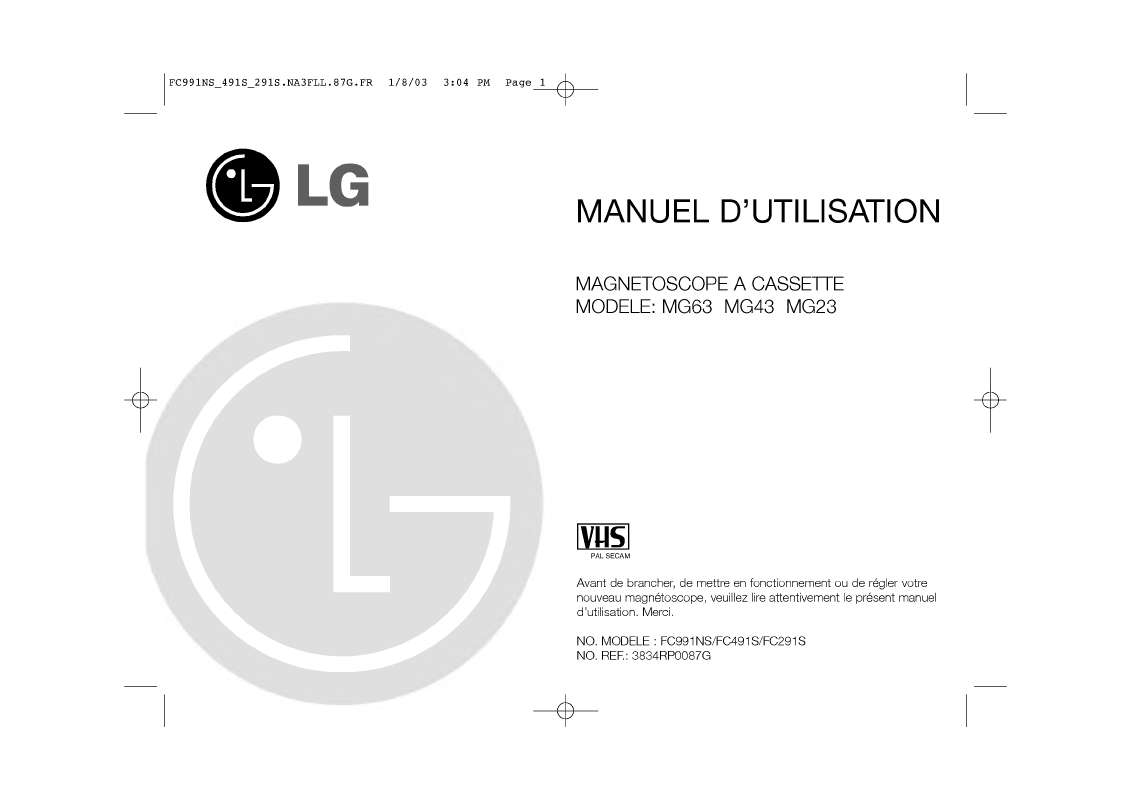 Mode d'emploi LG MG23