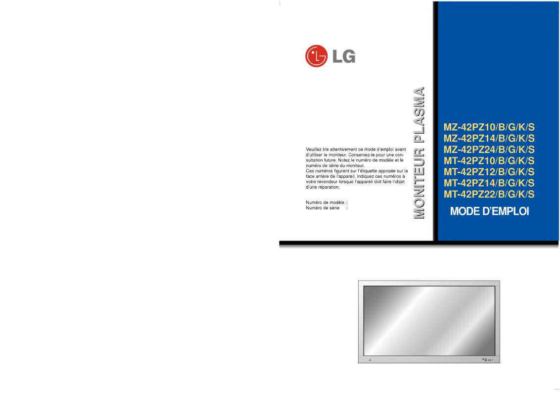 Mode d'emploi LG MZ-42PZ10