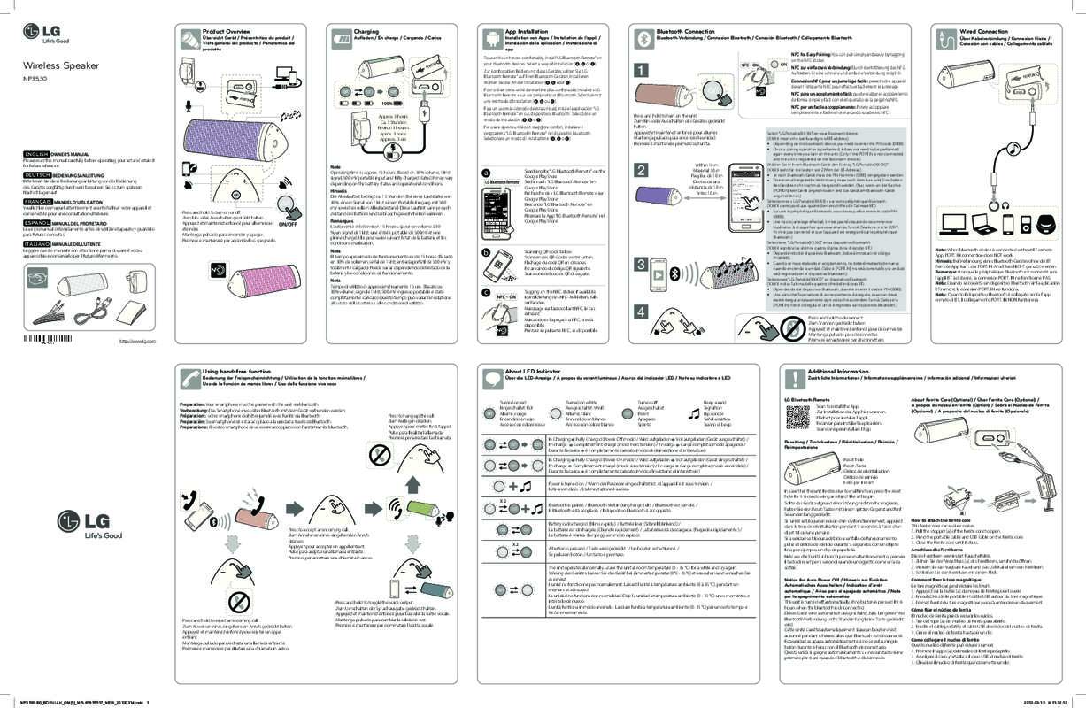 Notice LG NP3530 - climatiseur Trouver une solution à un problème LG