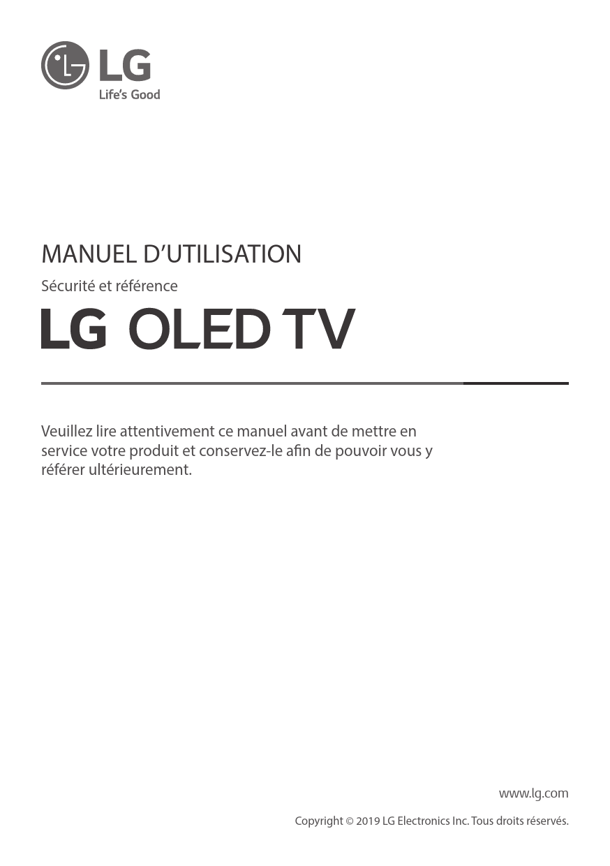 Notice LG OLED55B9 tv Trouver une solution à un problème LG OLED55B9