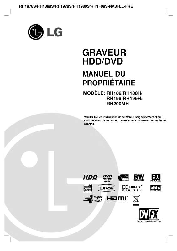 Mode d'emploi LG RH199H