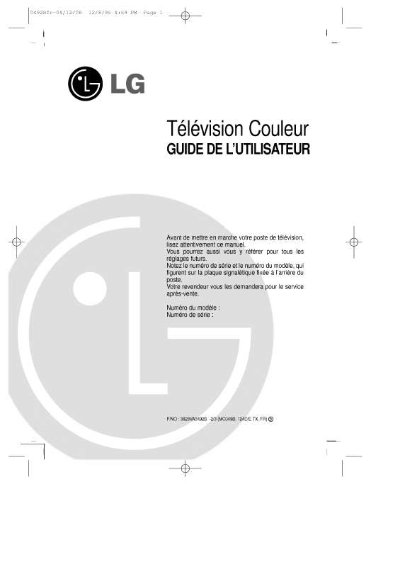 Mode d'emploi LG RZ-21FB55RX