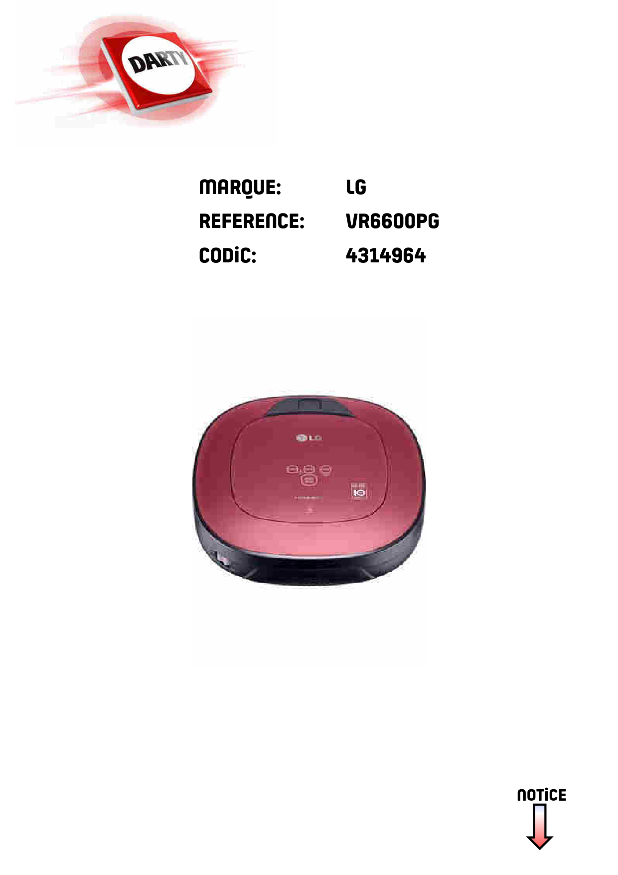Télécommande LG AKB73616002 Pour Aspirateur Robot - Pour Pièces/Récupération