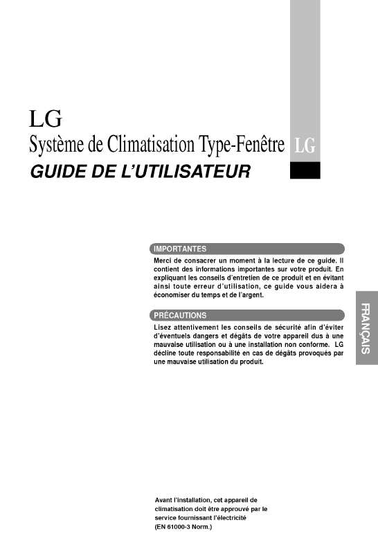 Mode d'emploi LG W07AC SG0
