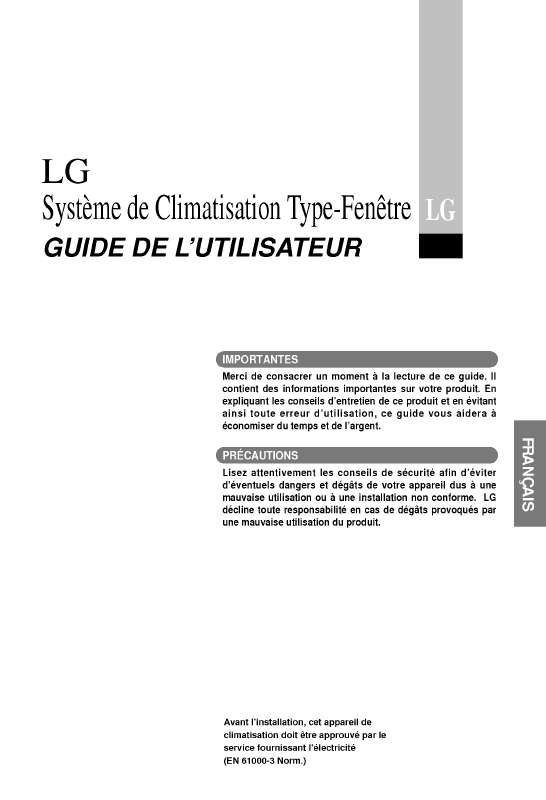 Mode d'emploi LG W07ACR