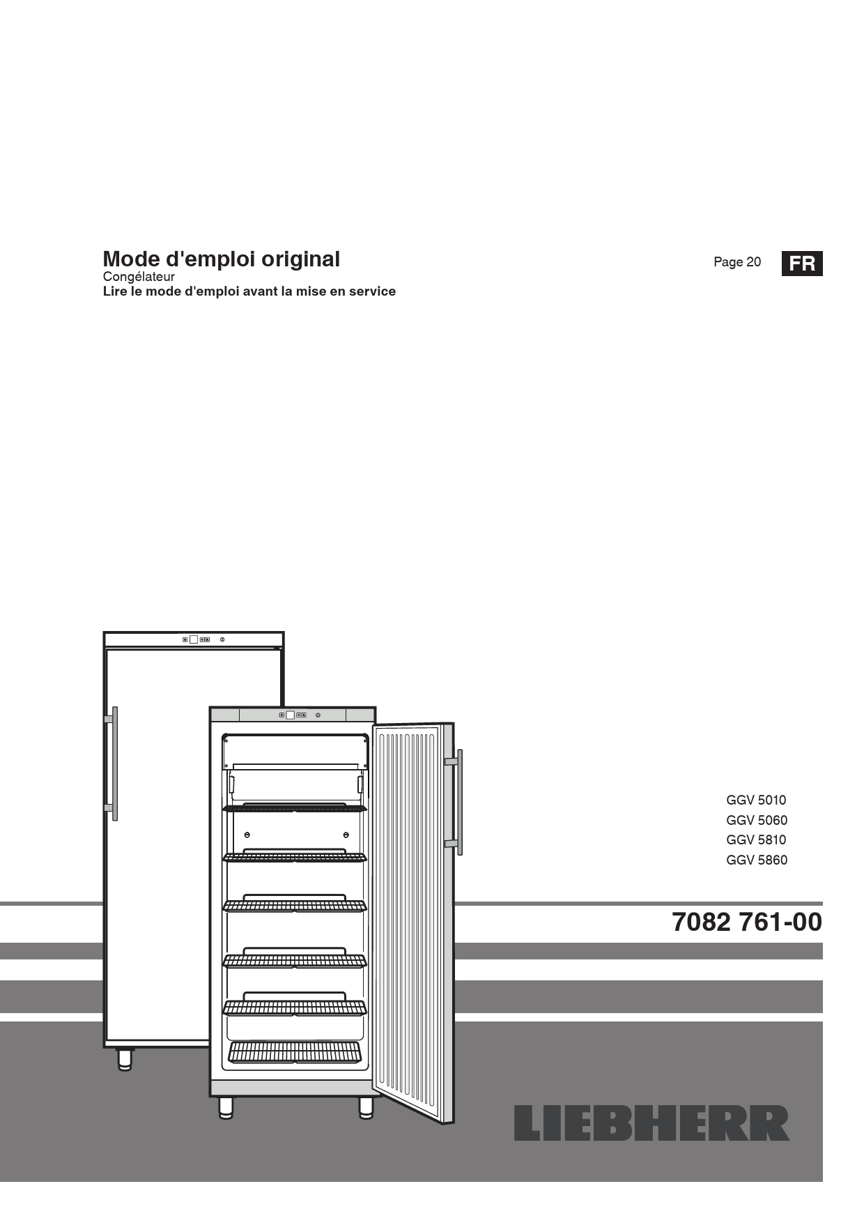 Mode d'emploi LIEBHERR GGv 5860