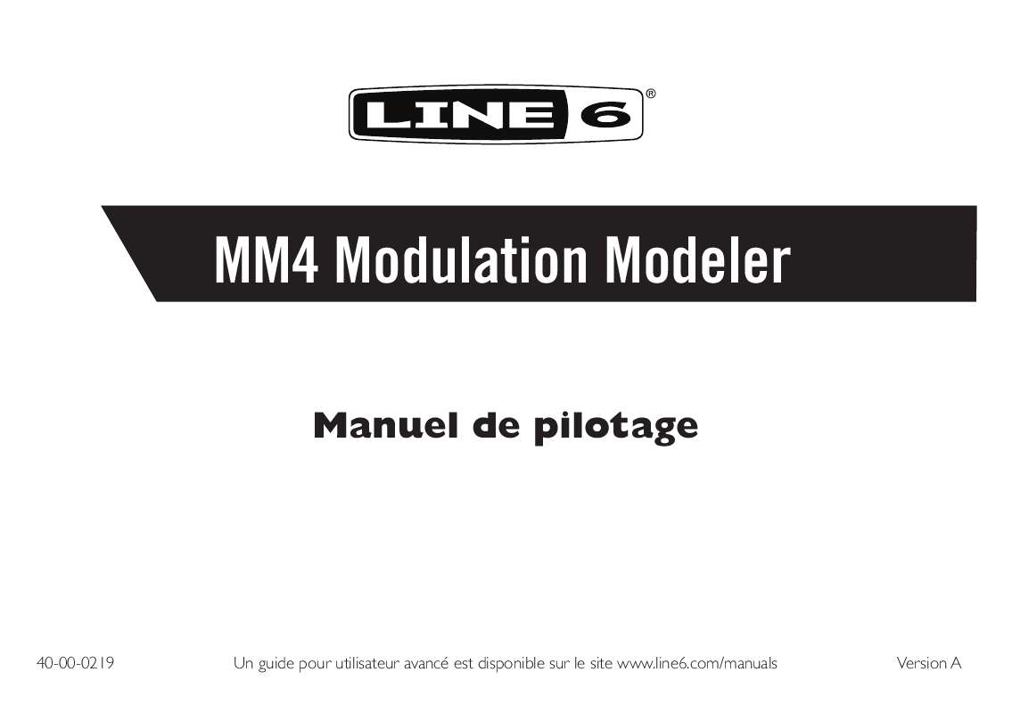Mode d'emploi LINE 6 MM4