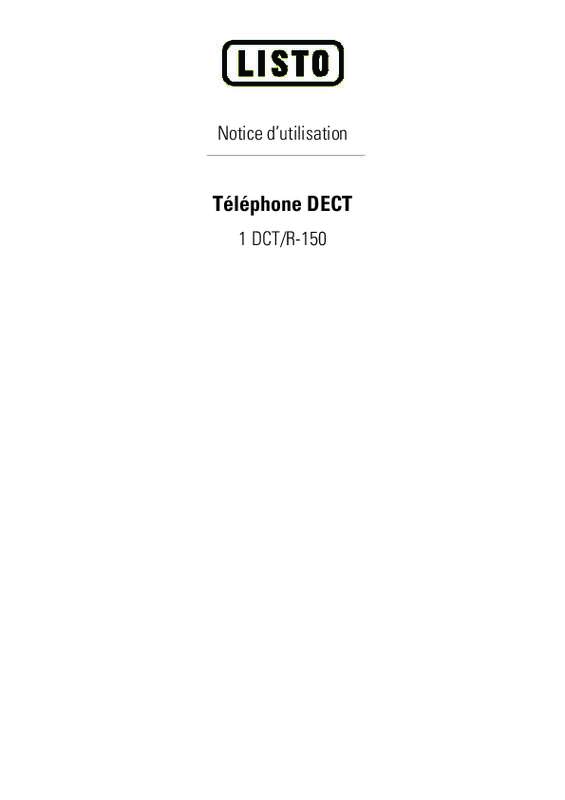Notice LISTO 1DCT150 téléphone sans fil Trouver une solution à un