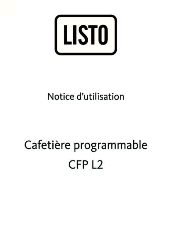 Mode d'emploi LISTO CFP L2