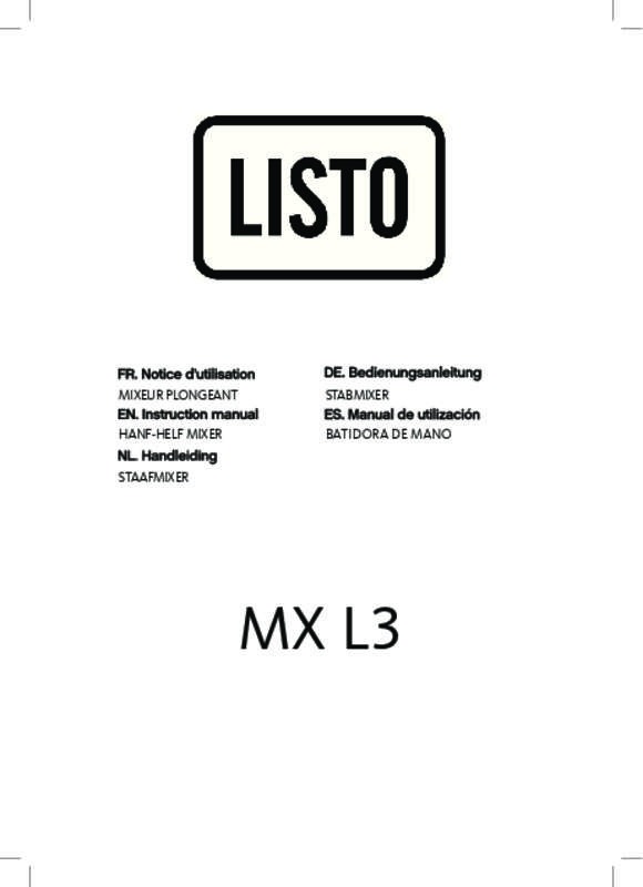 Mode d'emploi LISTO MX L3