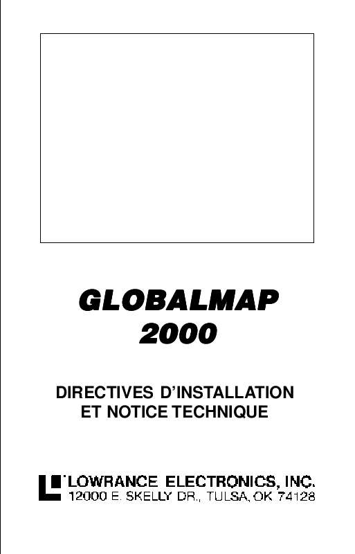 Mode d'emploi LOWRANCE GLOBALMAP 2000