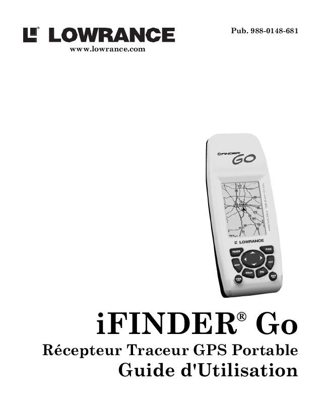 Mode d'emploi LOWRANCE IFINDER GO