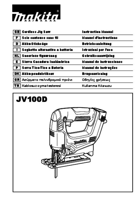 Notice MAKITA JV100D - Trouver une solution à un problème MAKITA JV100D ...