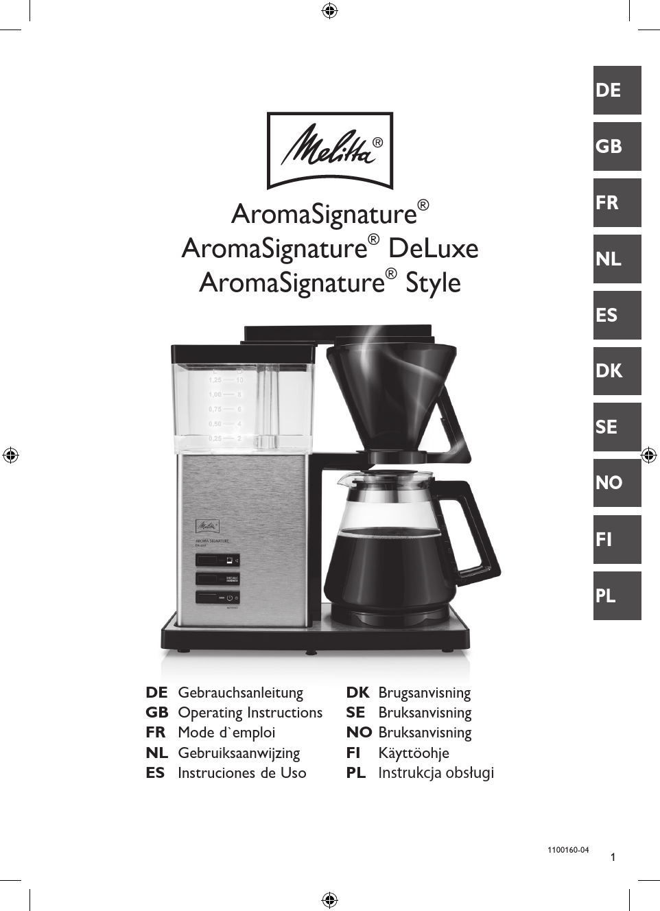 Notice machine à café MELITTA AROMASIGNATURE THERM Trouver une solution — free download