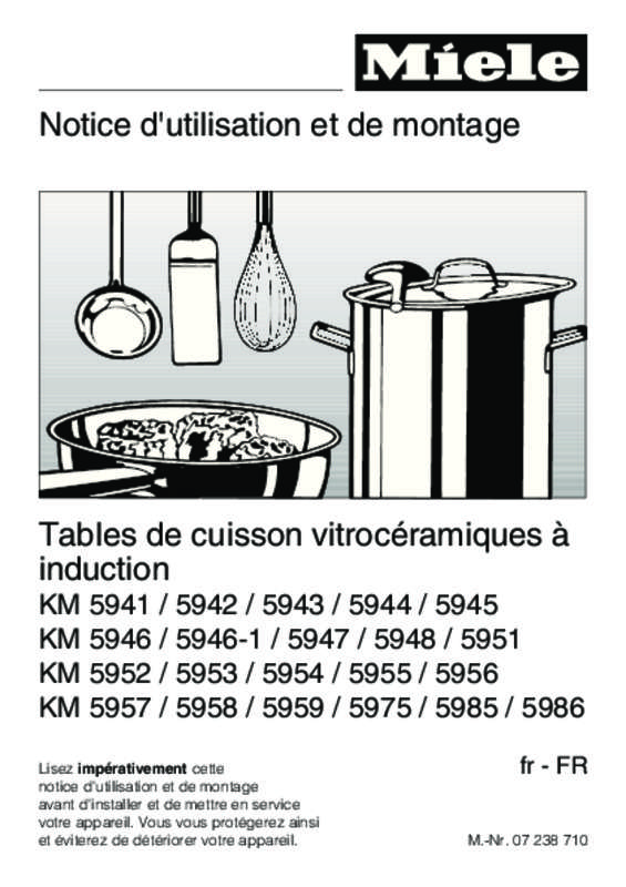 Mode d'emploi MIELE KM 5946