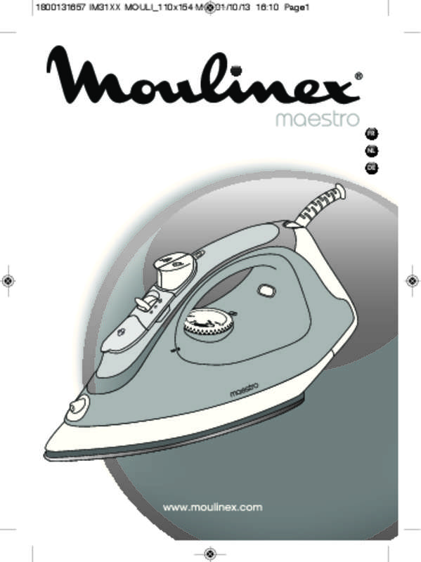Mode d'emploi MOULINEX MAESTRO 75