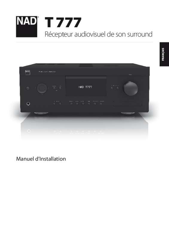 Mode d'emploi NAD T777