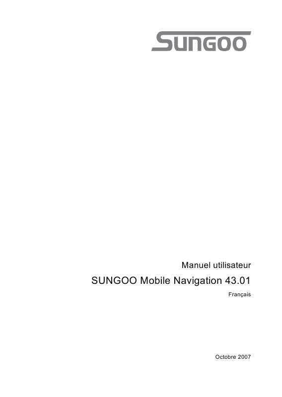 Mode d'emploi NAVIGON SUNGOO MOBILE NAVIGATION 43.01