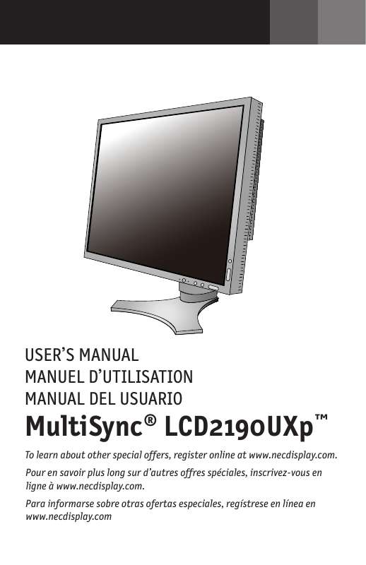 Mode d'emploi NEC LCD2190UXP