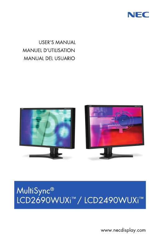 Mode d'emploi NEC LCD2690WUXI
