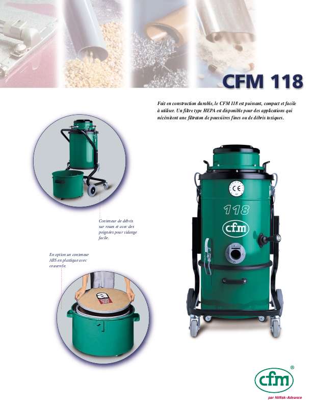 Notice NILFISK 118 INDUSTRIAL VACUUM nettoyeur haute pression Trouver une solution à un