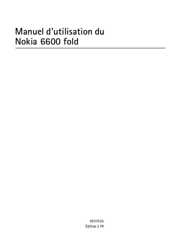 Mode d'emploi NOKIA 6600 FOLD