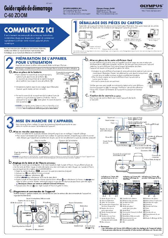 Notice OLYMPUS C60 ZOOM appareil photo Trouver une solution à un