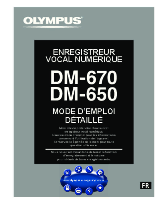 Mode d'emploi OLYMPUS DM-650 ME30