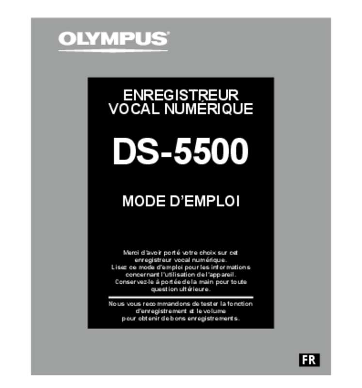 Mode d'emploi OLYMPUS DS'5500