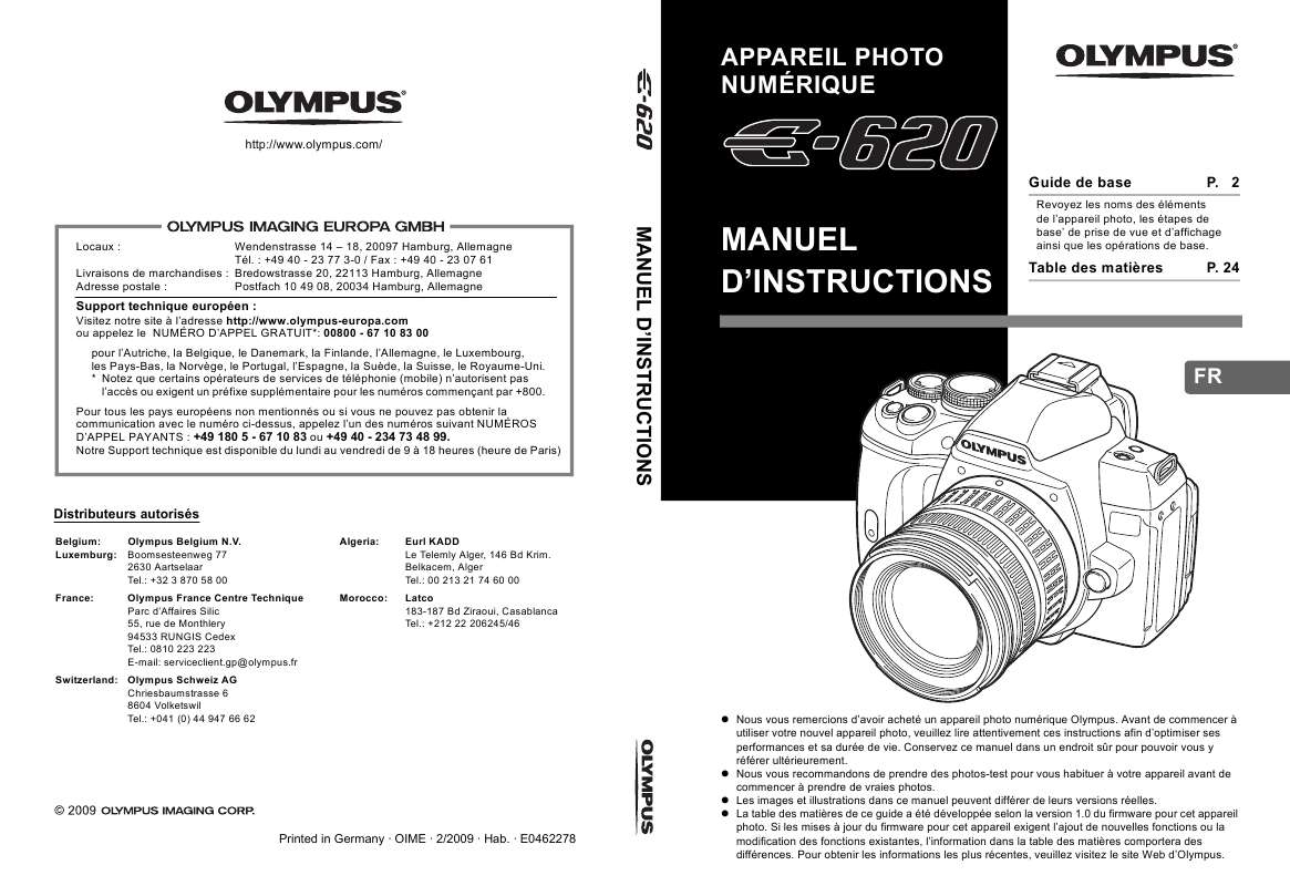 Mode d'emploi OLYMPUS E-620