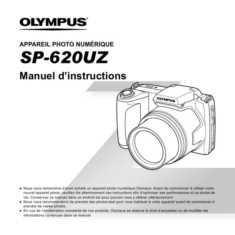 Mode d'emploi OLYMPUS SP-620 UZ