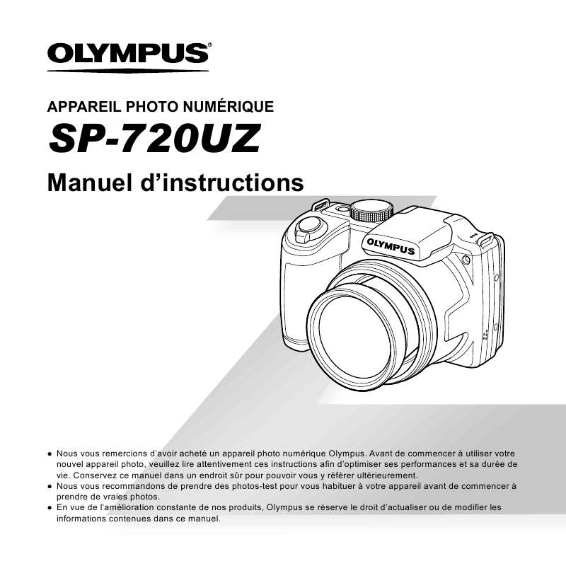 Mode d'emploi OLYMPUS SP-720 UZ