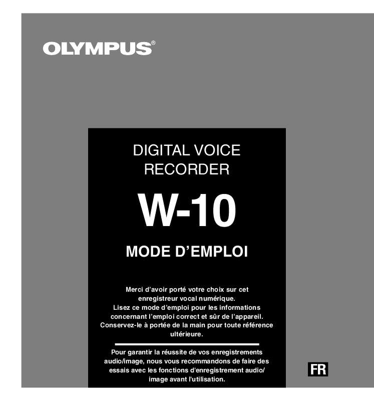 Mode d'emploi OLYMPUS W-10