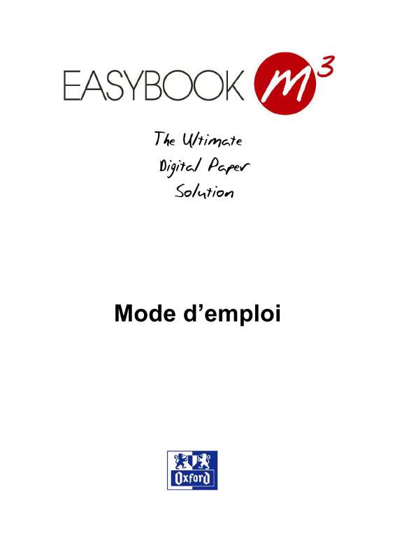 Mode d'emploi OXFORD EASYBOOK M3