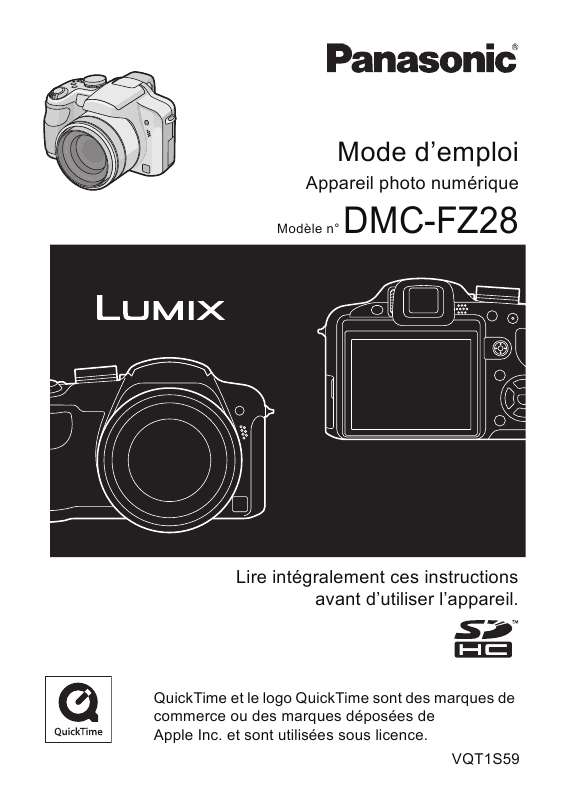 Mode d'emploi PANASONIC LUMIX DMC-FZ28