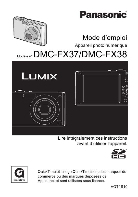 Notice Panasonic Lumix Dmc Fx Appareil Photo Trouver Une Solution Un Probl Me Panasonic