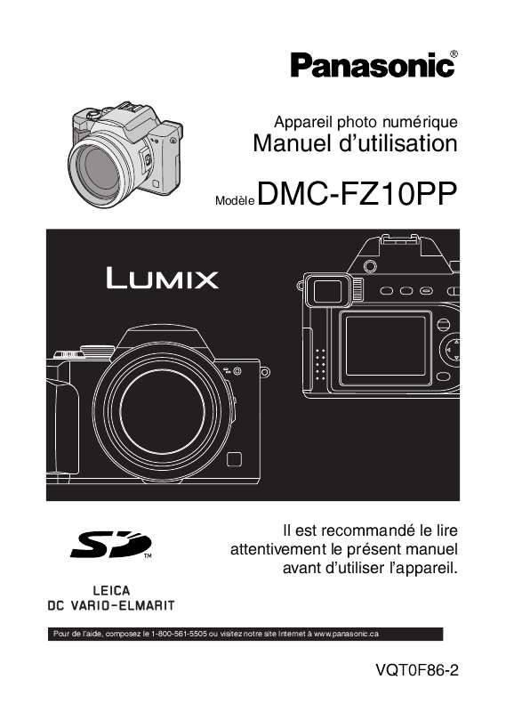 Notice Panasonic Lumix Dmc Fz Pp Appareil Photo Trouver Une Solution Un Probl Me Panasonic