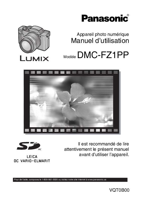 Notice Panasonic Lumix Dmc Fz Pp Appareil Photo Trouver Une Solution Un Probl Me Panasonic