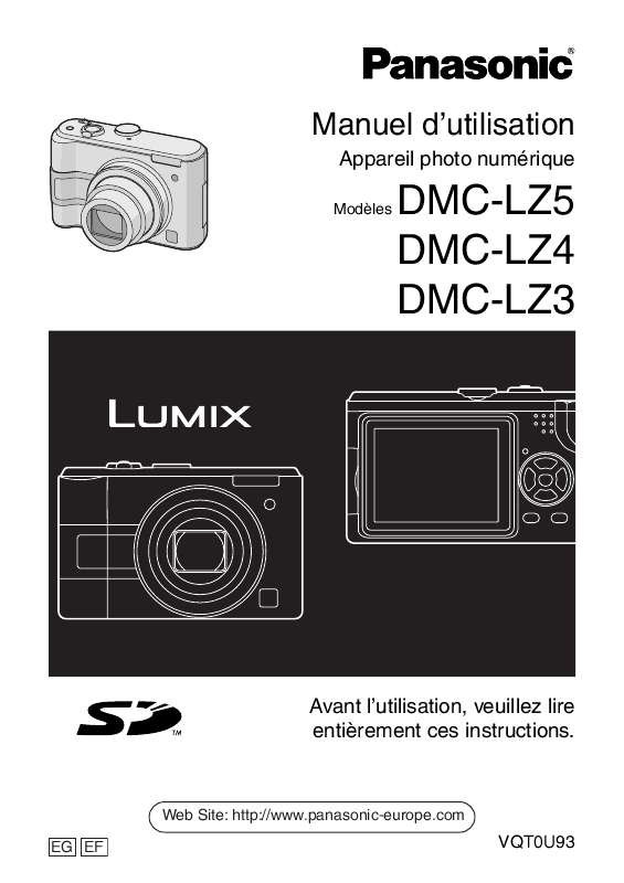 Notice PANASONIC LUMIX DMCLZ3 appareil photo Trouver une solution à