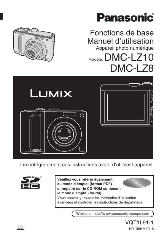 Notice PANASONIC LUMIX DMCLZ8 appareil photo Trouver une solution à