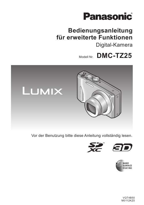 Mode d'emploi PANASONIC DMCTZ25EG