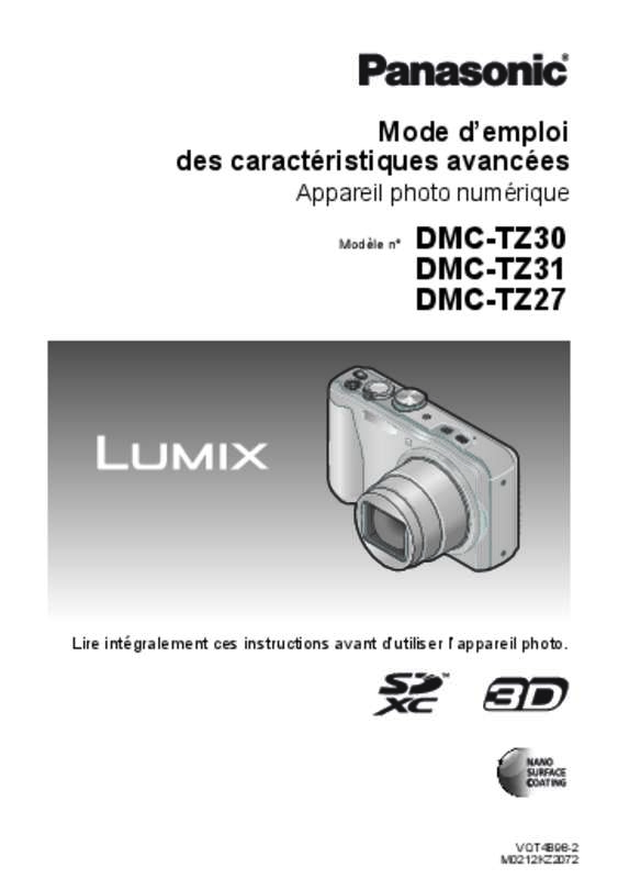 Notice Panasonic Lumix Dmc Tz Appareil Photo Trouver Une Solution Un Probl Me Panasonic