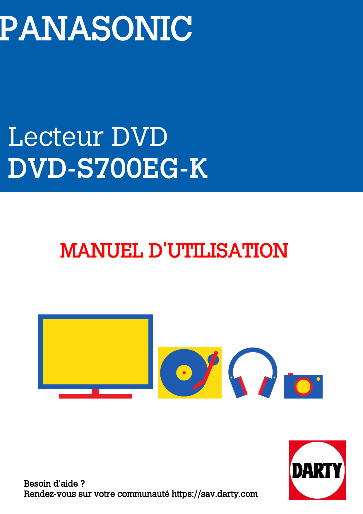 Mode d'emploi PANASONIC DVD-S700EP-K